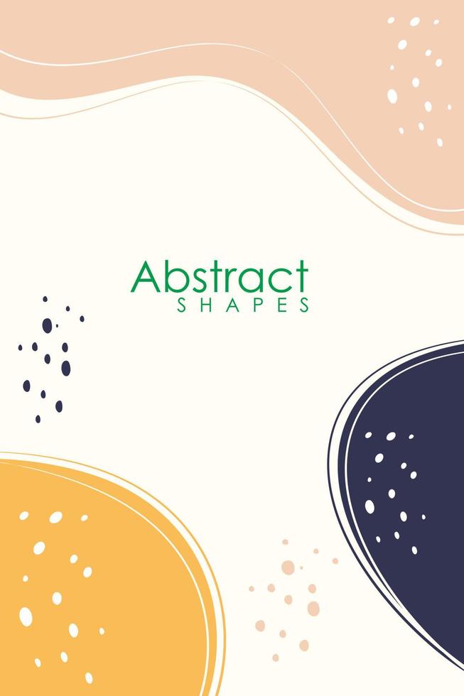 Abstract contemporary aesthetic background with century modern minimalist art print. Organic shape Vector