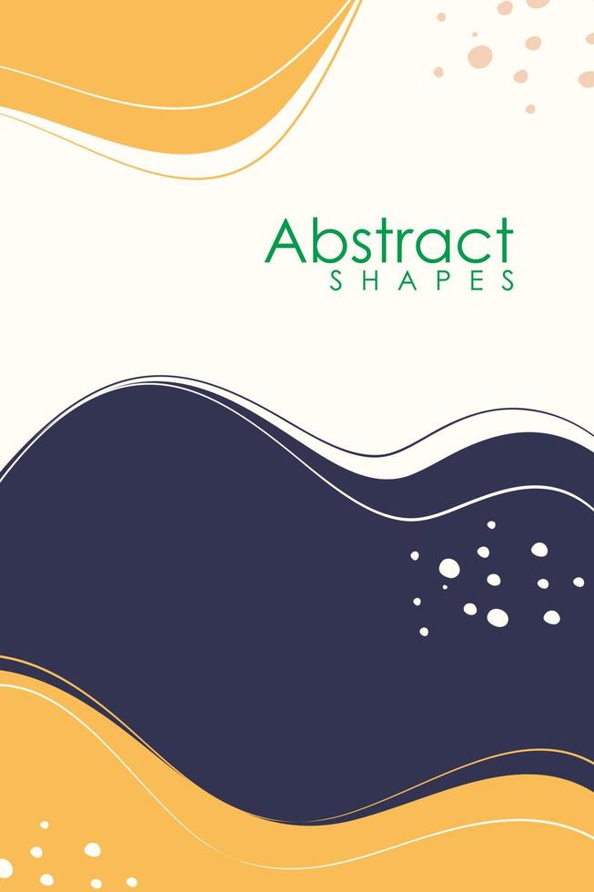 Abstract contemporary aesthetic background with century modern minimalist art print. Organic shape Vector