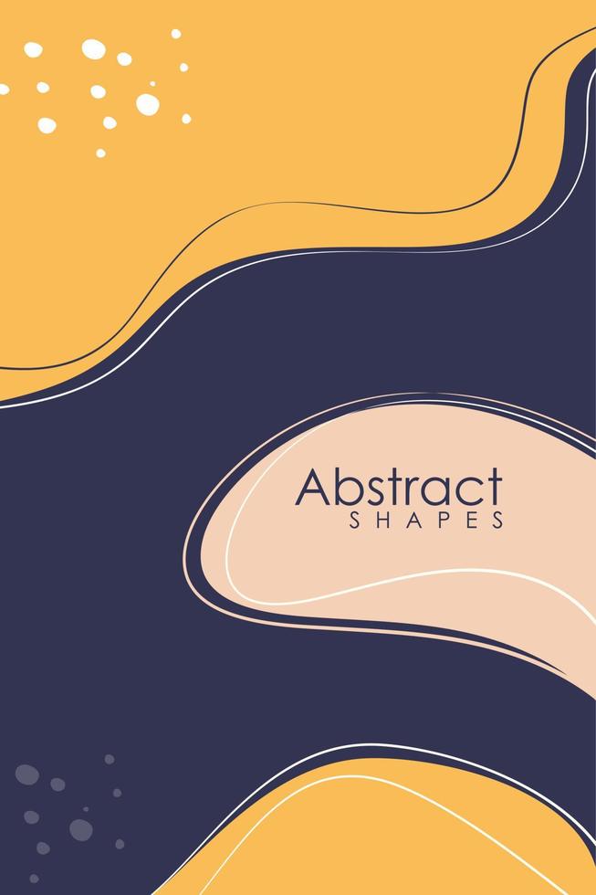 Abstract contemporary aesthetic background with century modern minimalist art print. Organic shape Vector