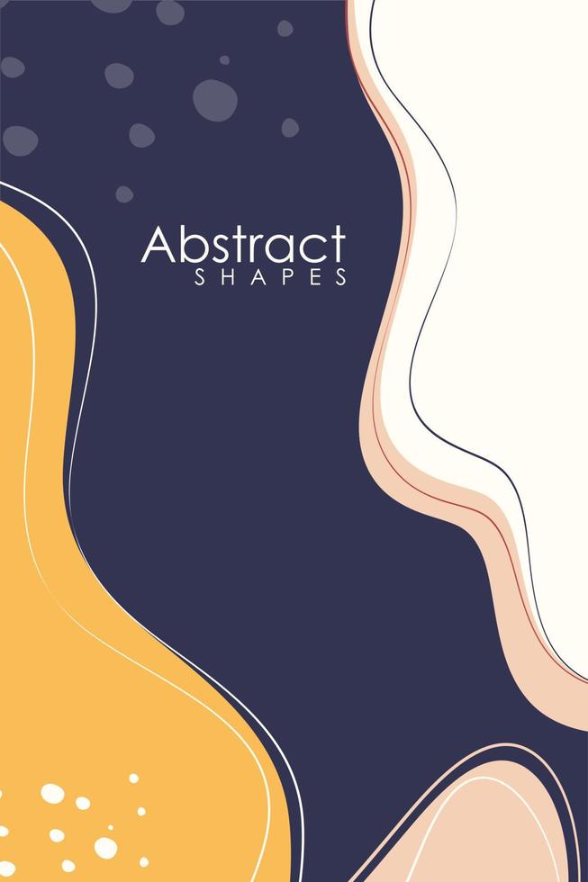 Abstract contemporary aesthetic background with century modern minimalist art print. Organic shape Vector