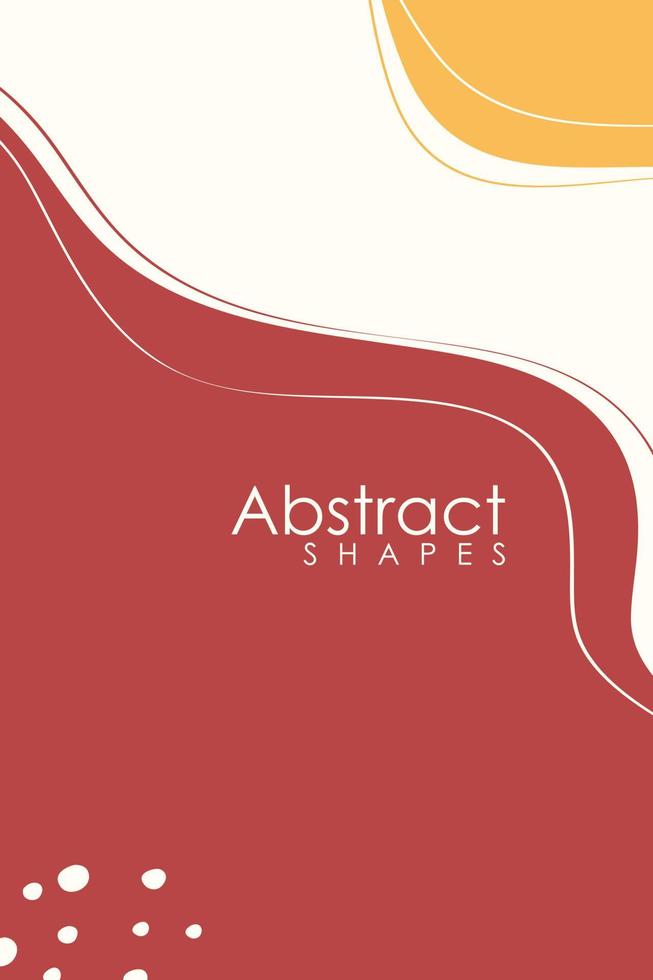 Abstract contemporary aesthetic background with century modern minimalist art print. Organic shape Vector