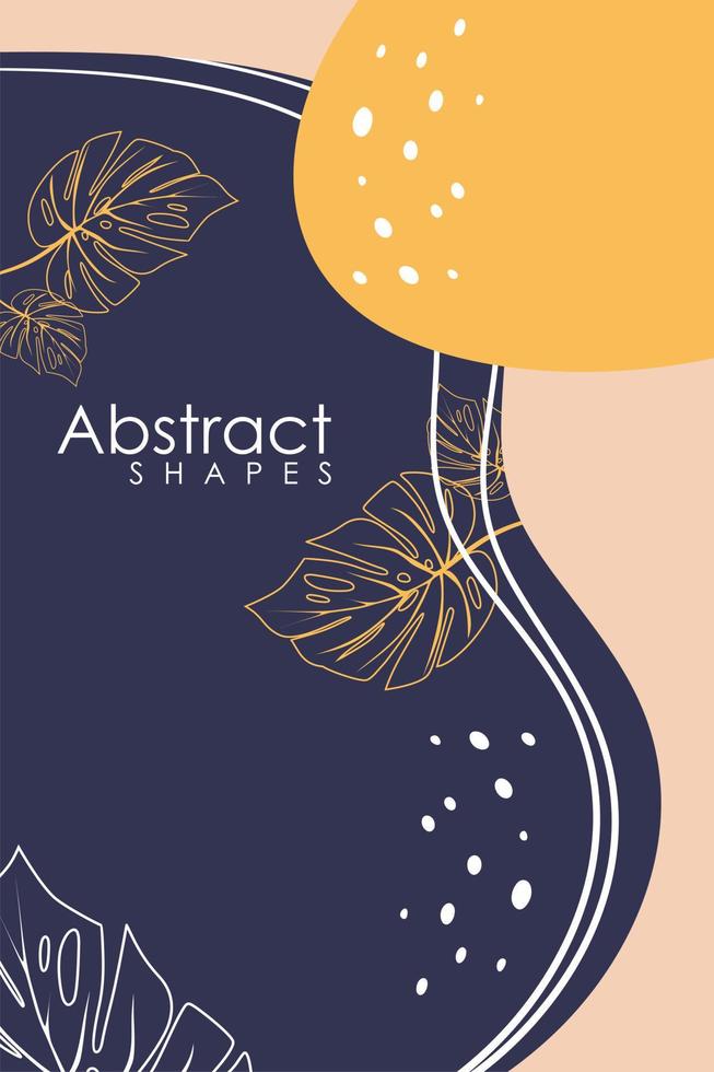 Abstract contemporary aesthetic background with century modern minimalist art print. Organic shape Vector