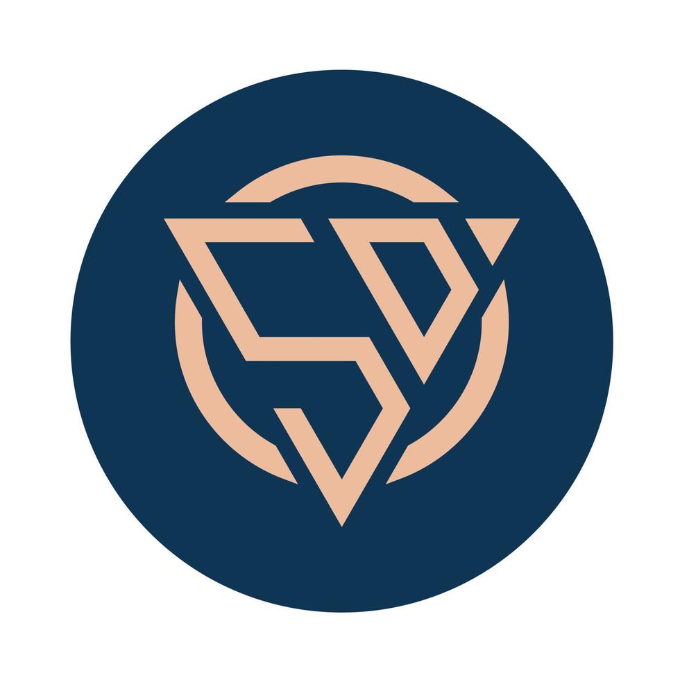 Creative simple Initial Monogram SD Logo Designs. vector