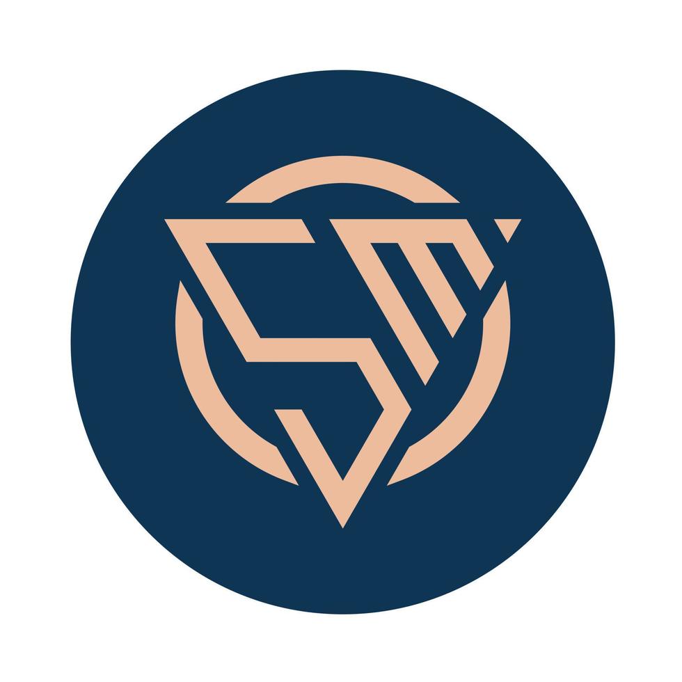 Creative simple Initial Monogram SM Logo Designs. vector