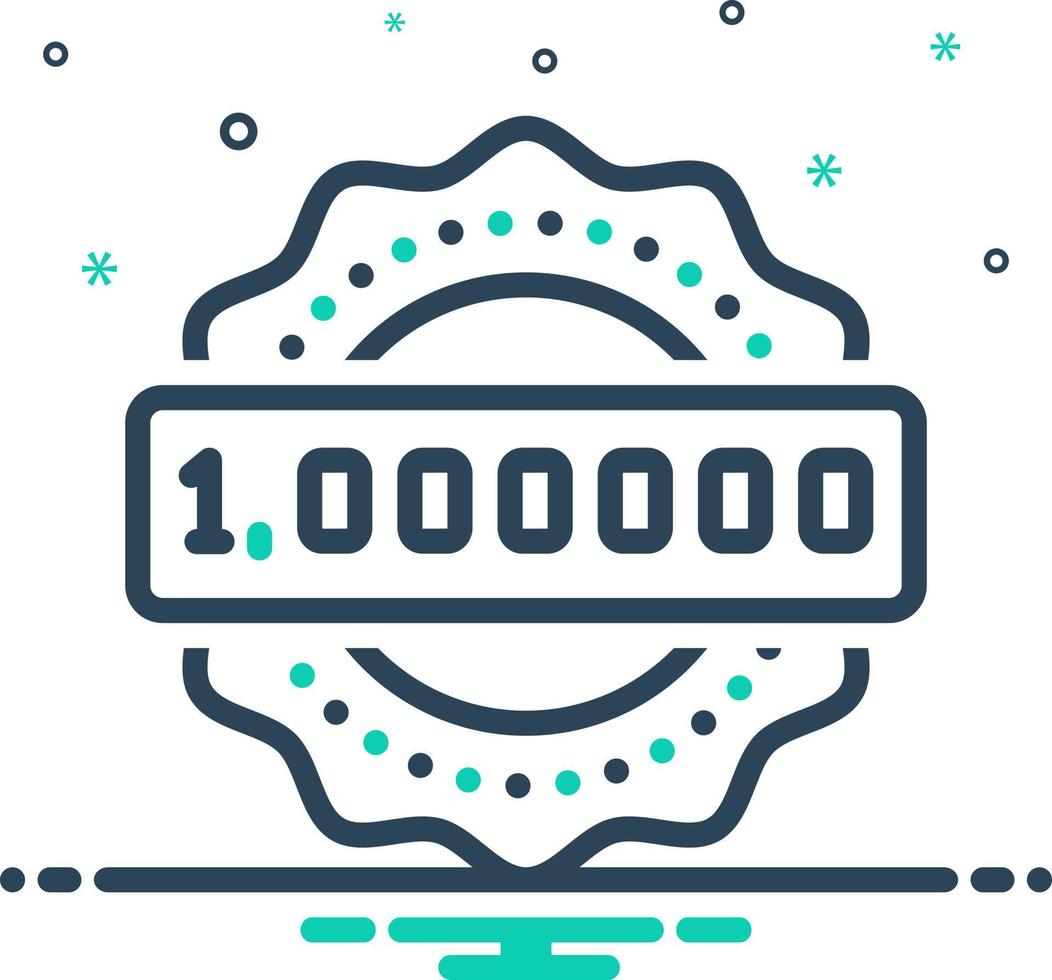 mix icon for millionss vector