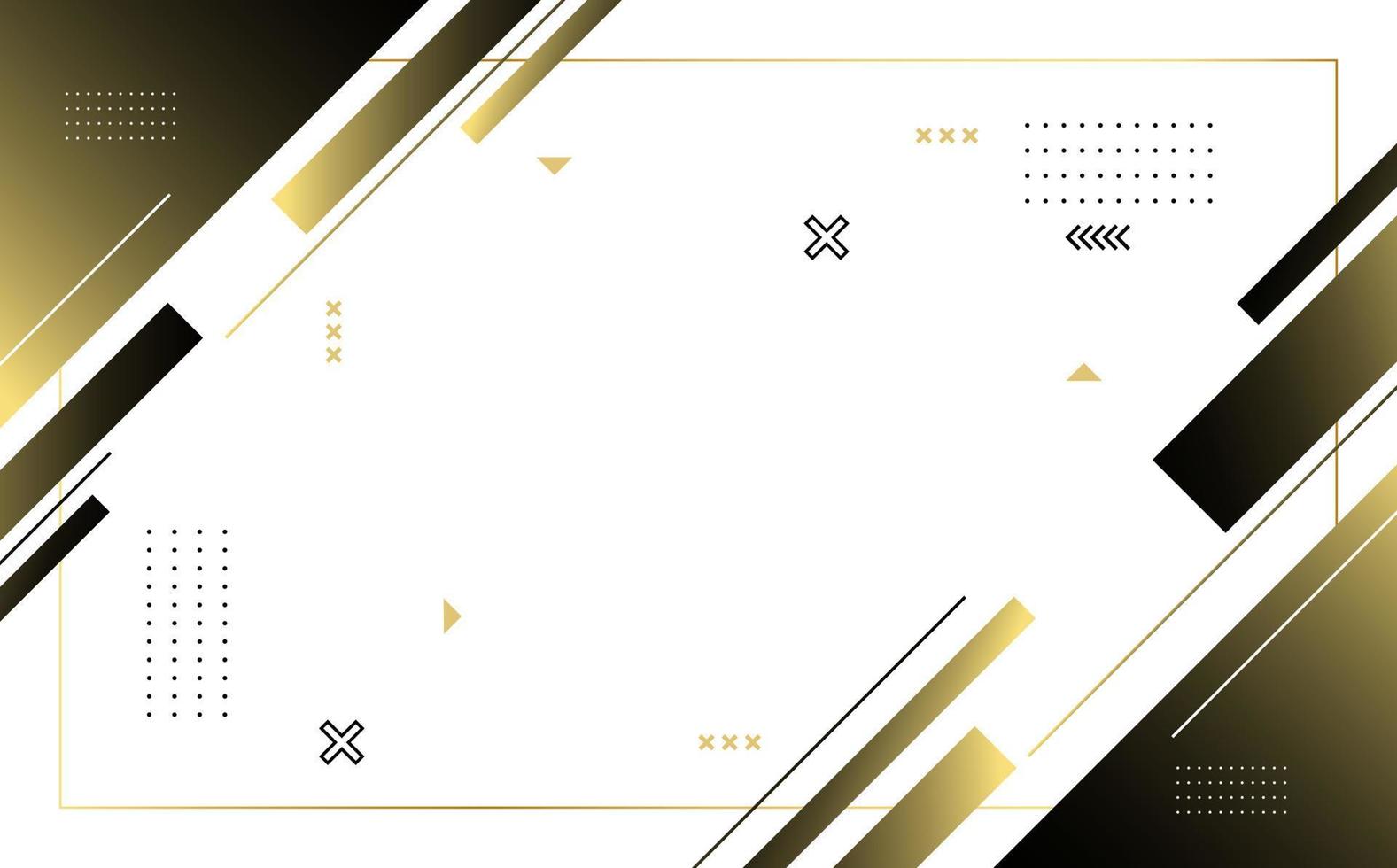 Modern background. colorful. black and gold gradations, geomics, memphis, oblique straight lines, elements vector