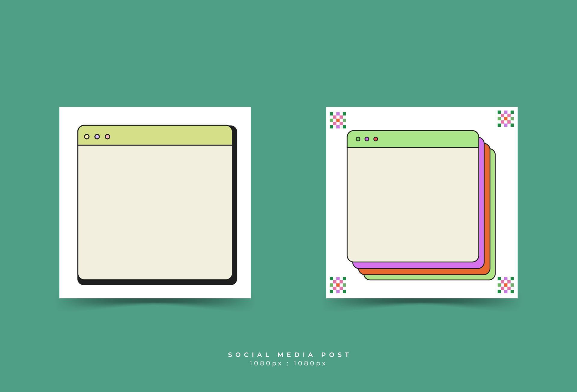 social media post template, window illustration 22217388 Vector Art at ...