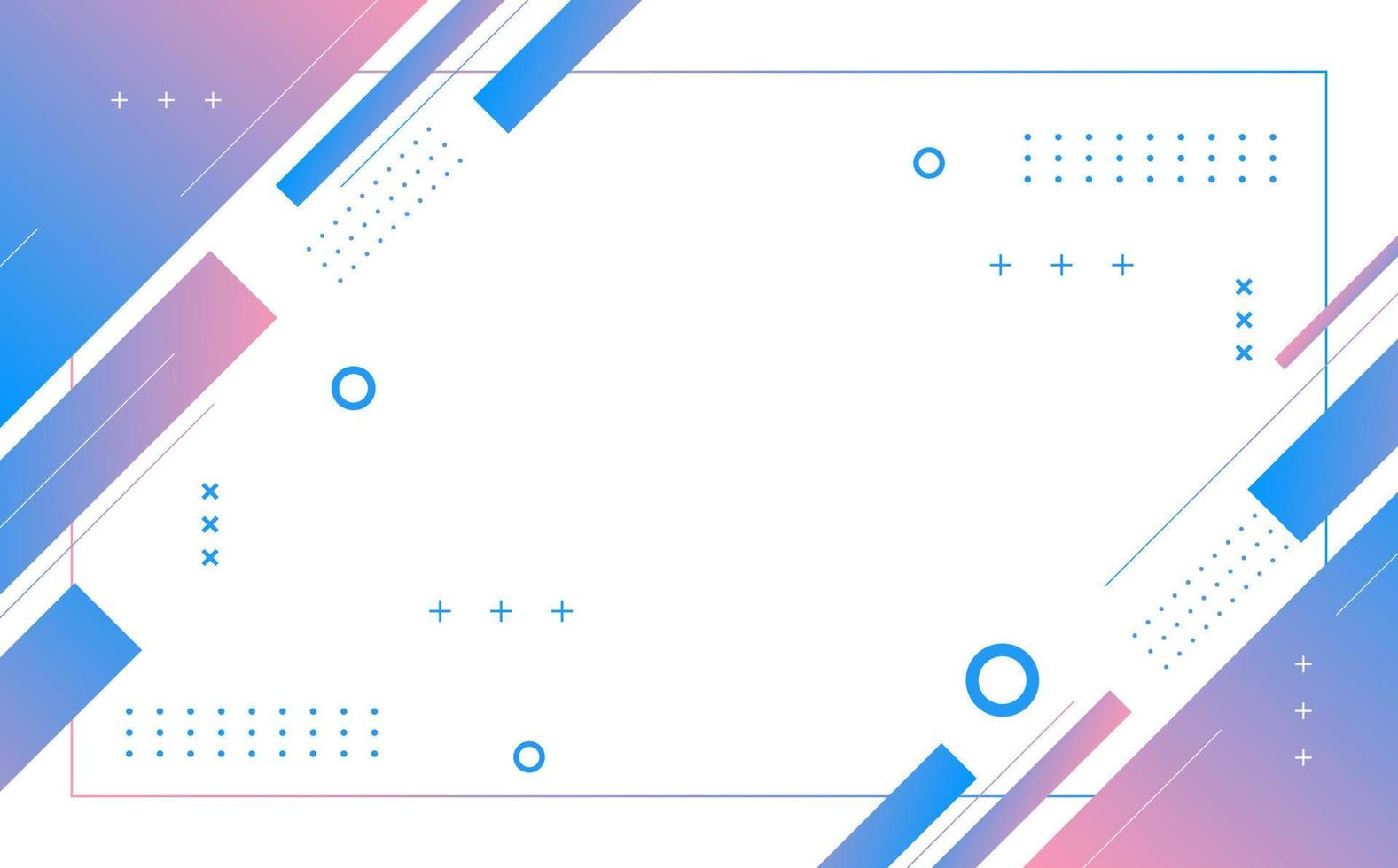 Modern background with .geometric style, shades of blue and pink, memphis vector