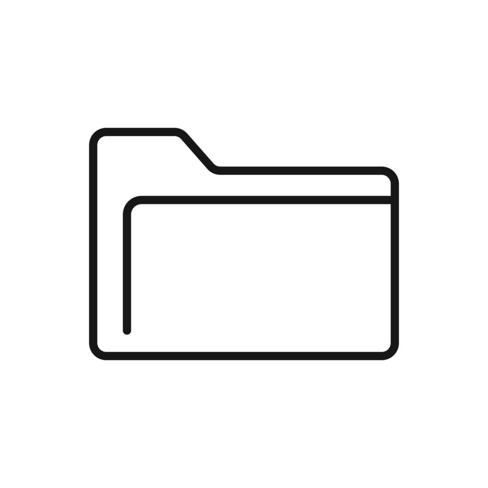 editable icono de carpeta, vector ilustración aislado en blanco antecedentes. utilizando para presentación, sitio web o móvil aplicación