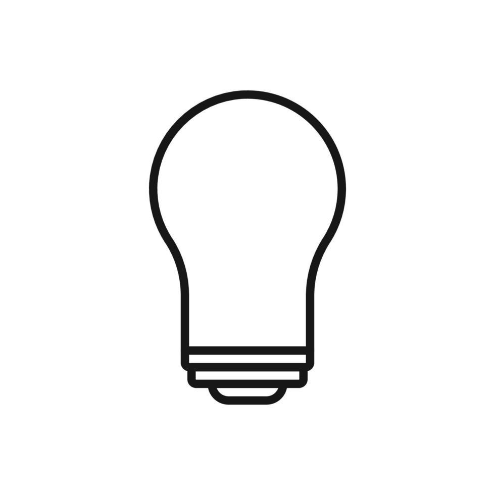 Editable Icon of Light Bulb, Vector illustration isolated on white background. using for Presentation, website or mobile app