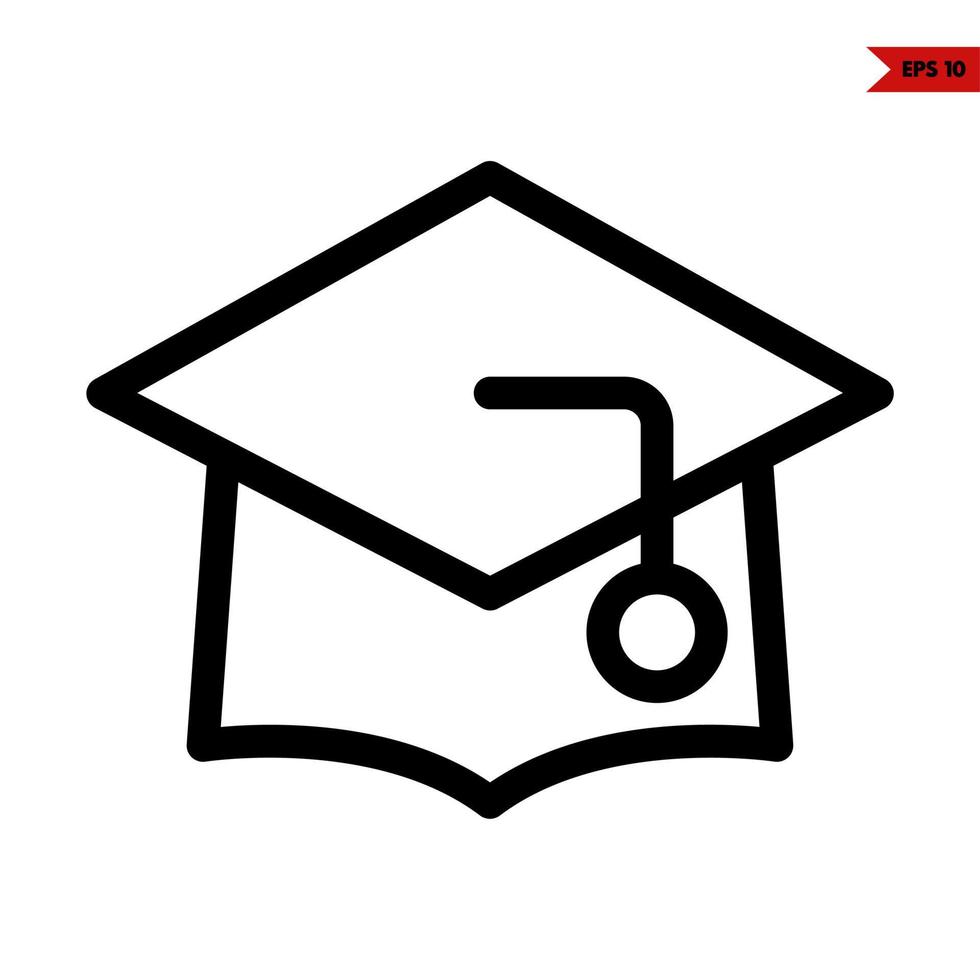 toga hat line icon vector