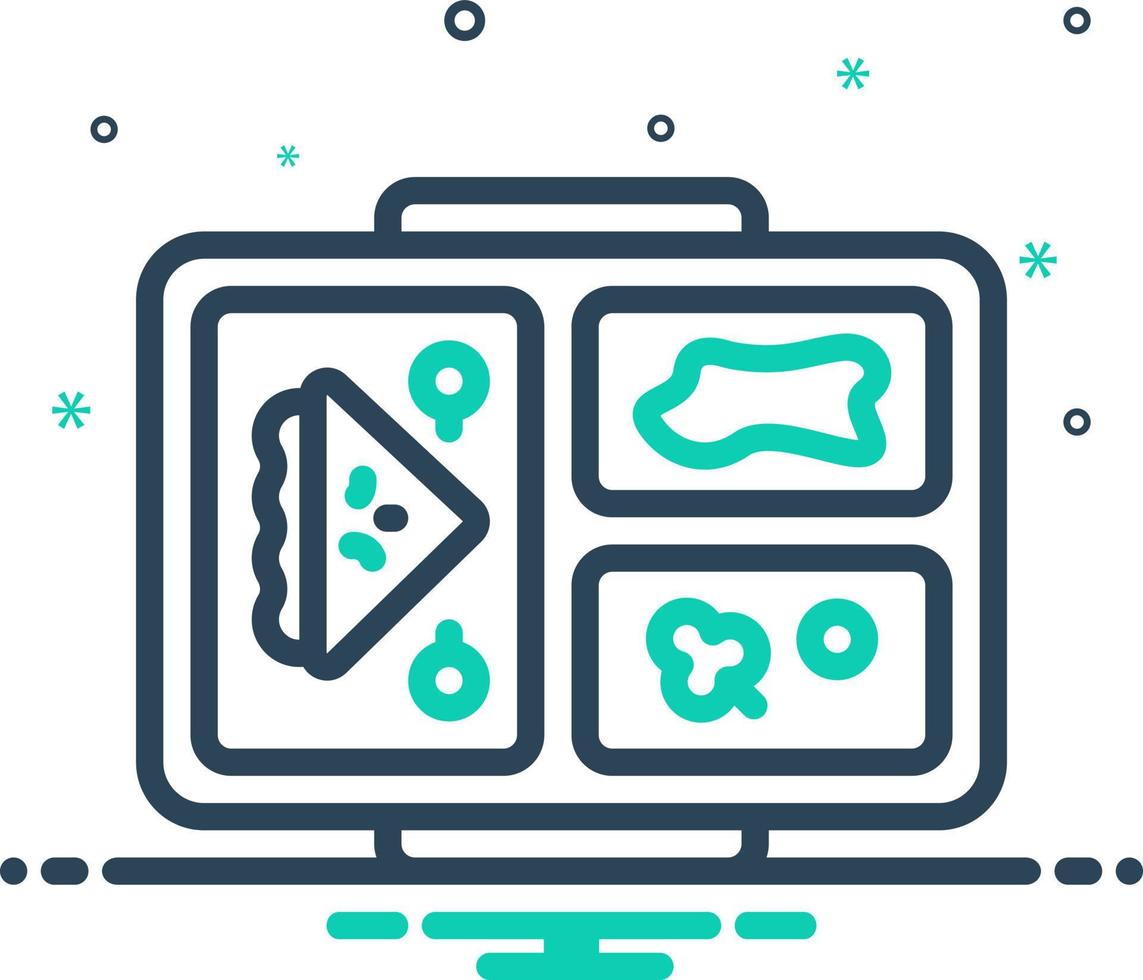 mix icon for lunch vector