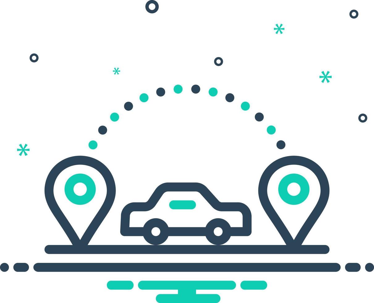 mix icon for visits vector