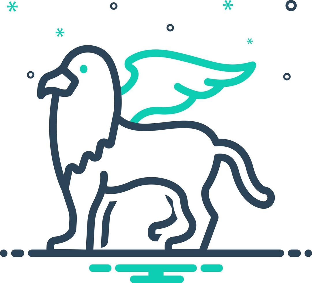 mix icon for griffin vector