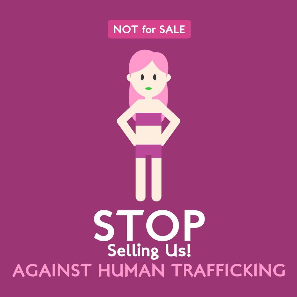 Stop Human Trafficking Awareness Day Vector Design