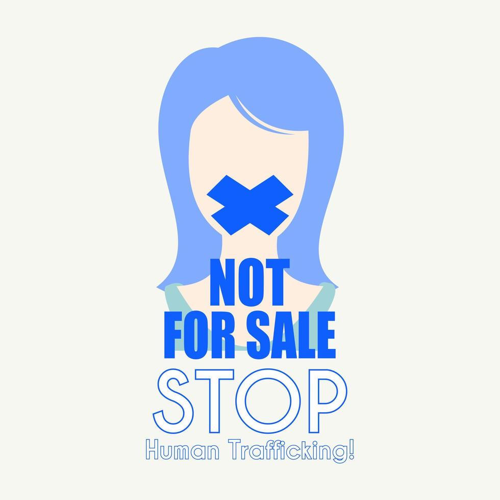 Stop Human Trafficking Vector Illustration Design