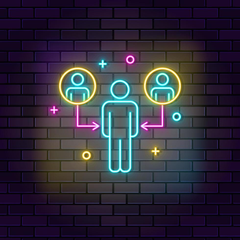 Virtual lesson, education neon icon. Education neon icon on dark brick wall background. vector