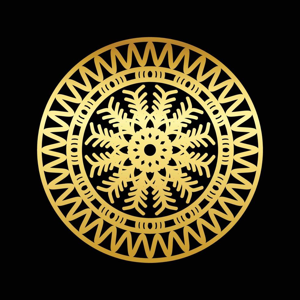 Luxury mandala background with golden arabesque pattern vector