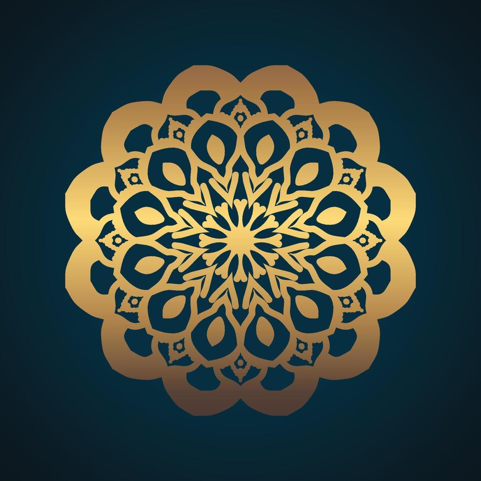 Luxury mandala background with golden arabesque pattern vector