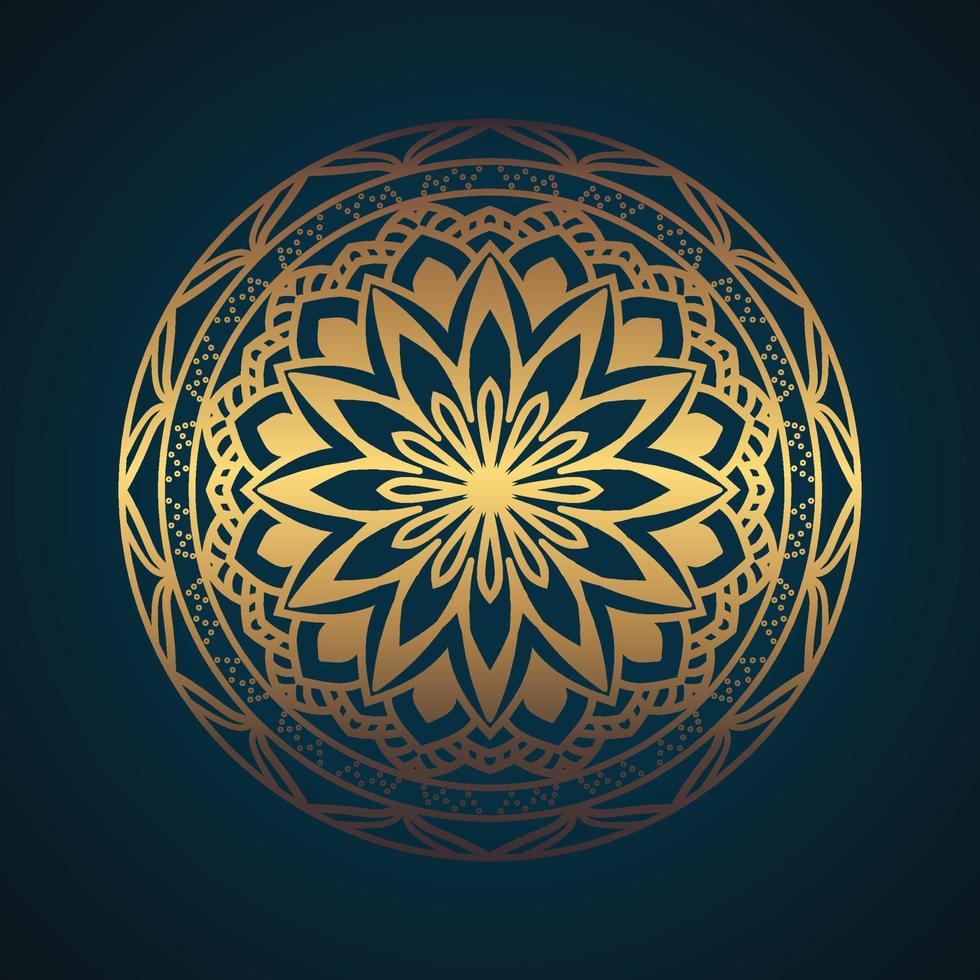 Luxury mandala background with golden arabesque pattern vector