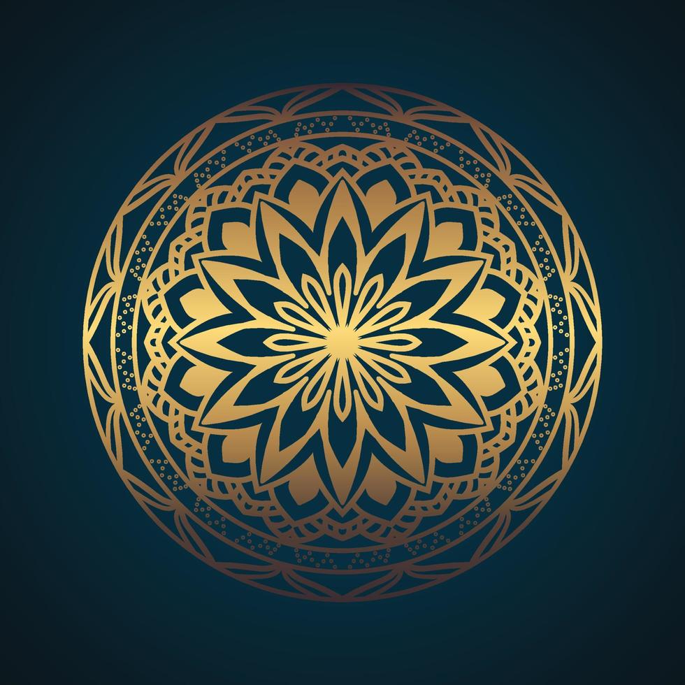 Luxury mandala background with golden arabesque pattern vector