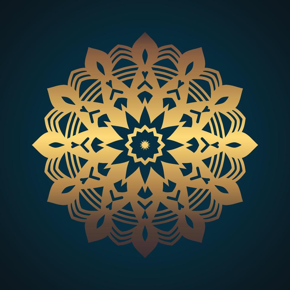 Luxury mandala background with golden arabesque pattern vector