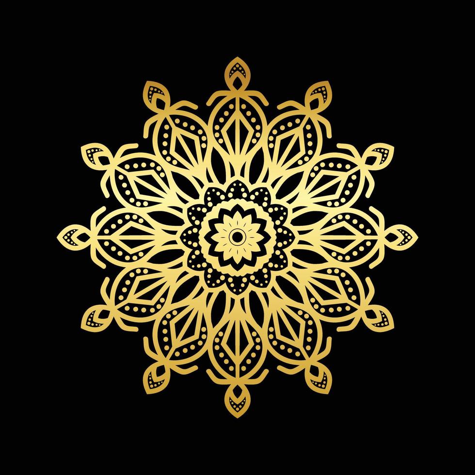 Luxury mandala background with golden arabesque pattern vector