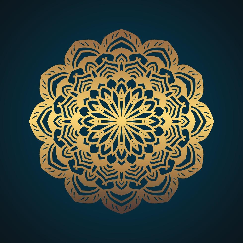 Luxury mandala background with golden arabesque pattern vector