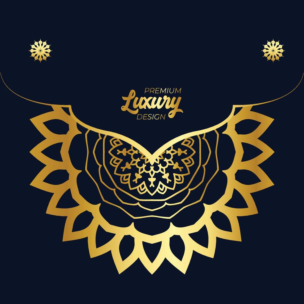 Luxury mandala background with golden arabesque pattern vector