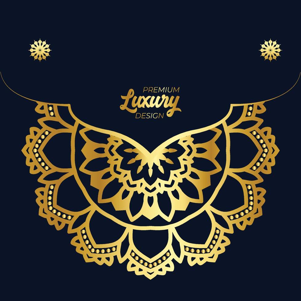Luxury mandala background with golden arabesque pattern vector