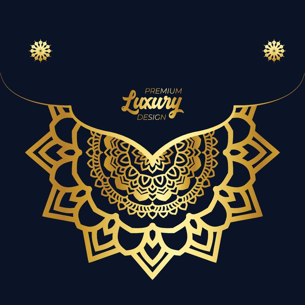 Luxury mandala background with golden arabesque pattern vector