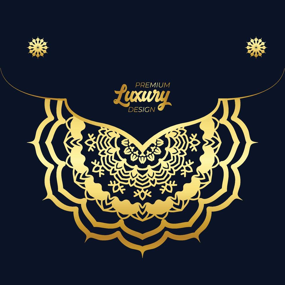 Luxury mandala background with golden arabesque pattern vector