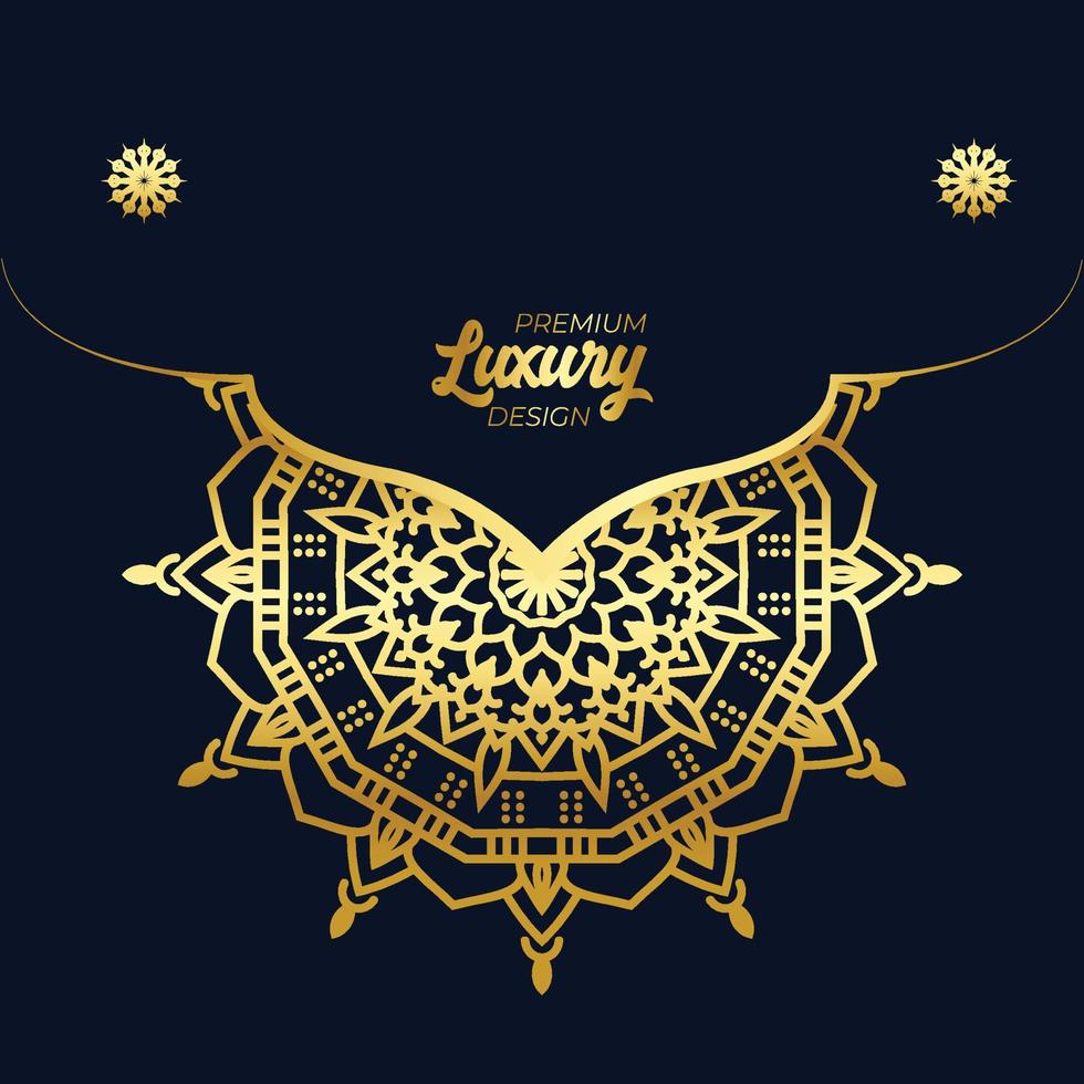 Luxury mandala background with golden arabesque pattern vector