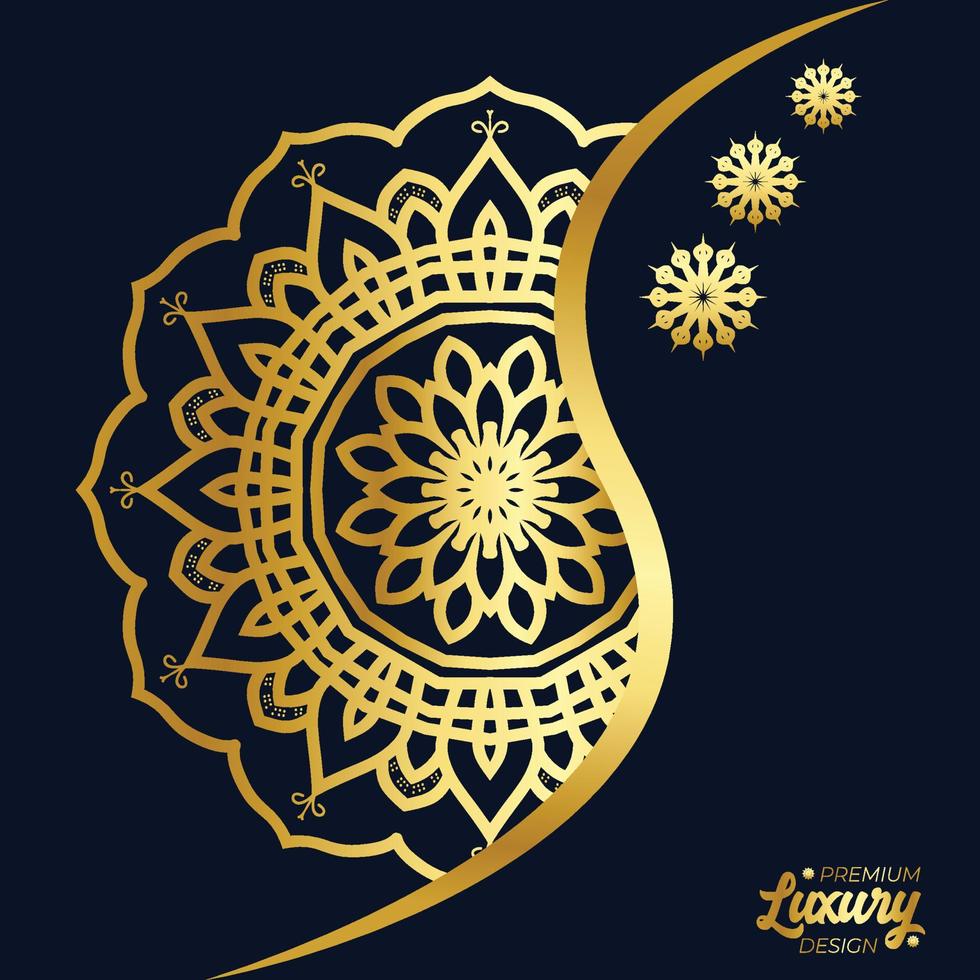 Luxury mandala background with golden arabesque pattern vector