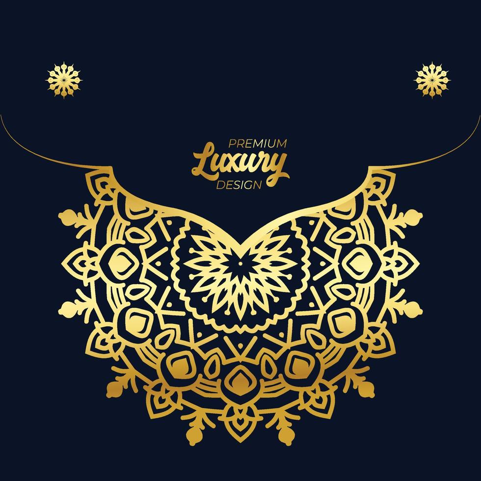 Luxury mandala background with golden arabesque pattern vector