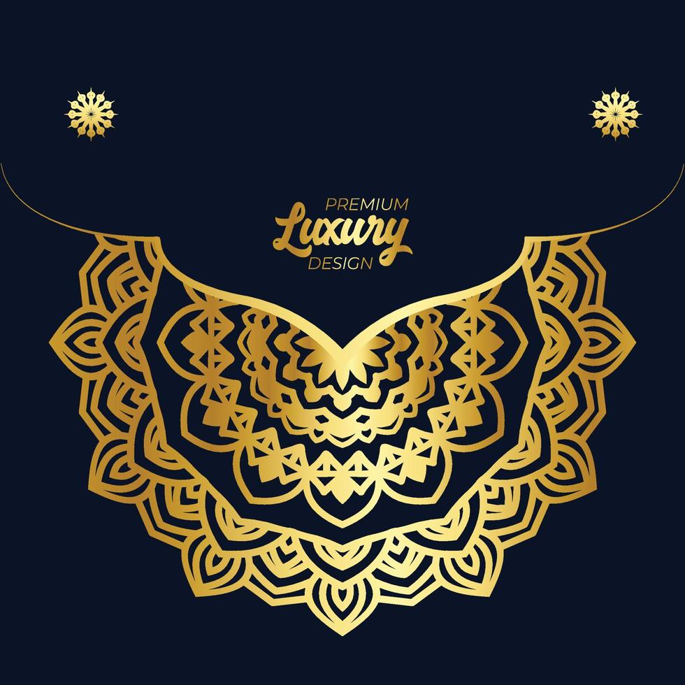 Luxury mandala background with golden arabesque pattern vector