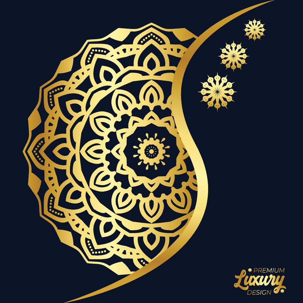 Luxury mandala background with golden arabesque pattern vector