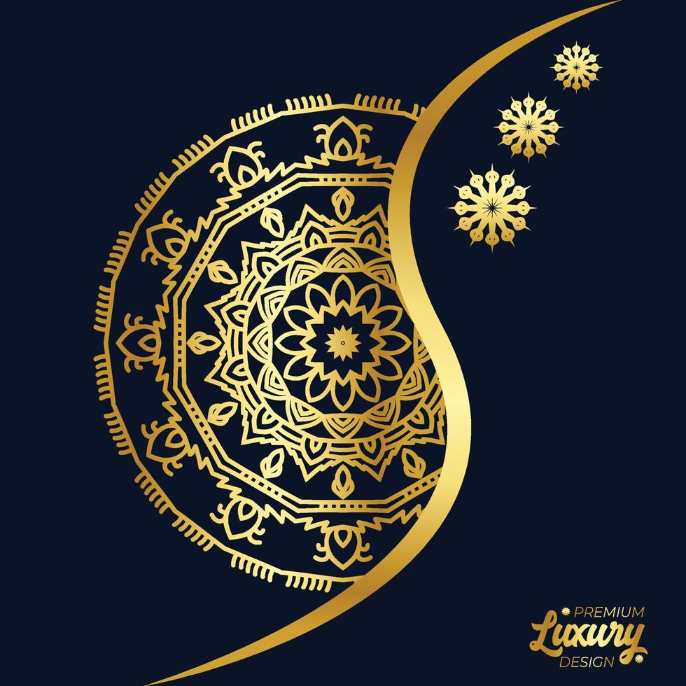 Luxury mandala background with golden arabesque pattern vector