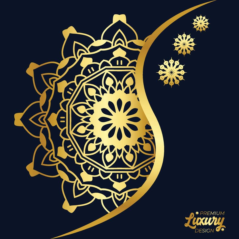 Luxury mandala background with golden arabesque pattern vector