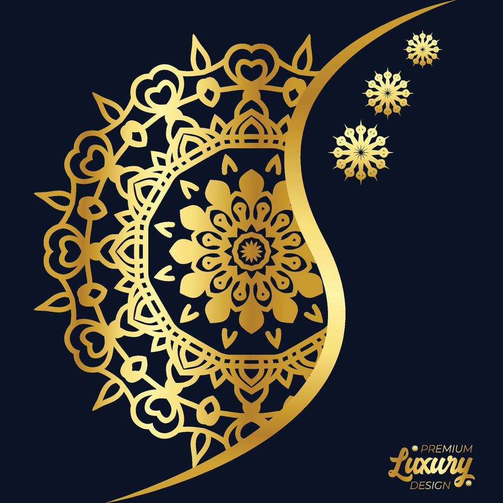 Luxury mandala background with golden arabesque pattern vector