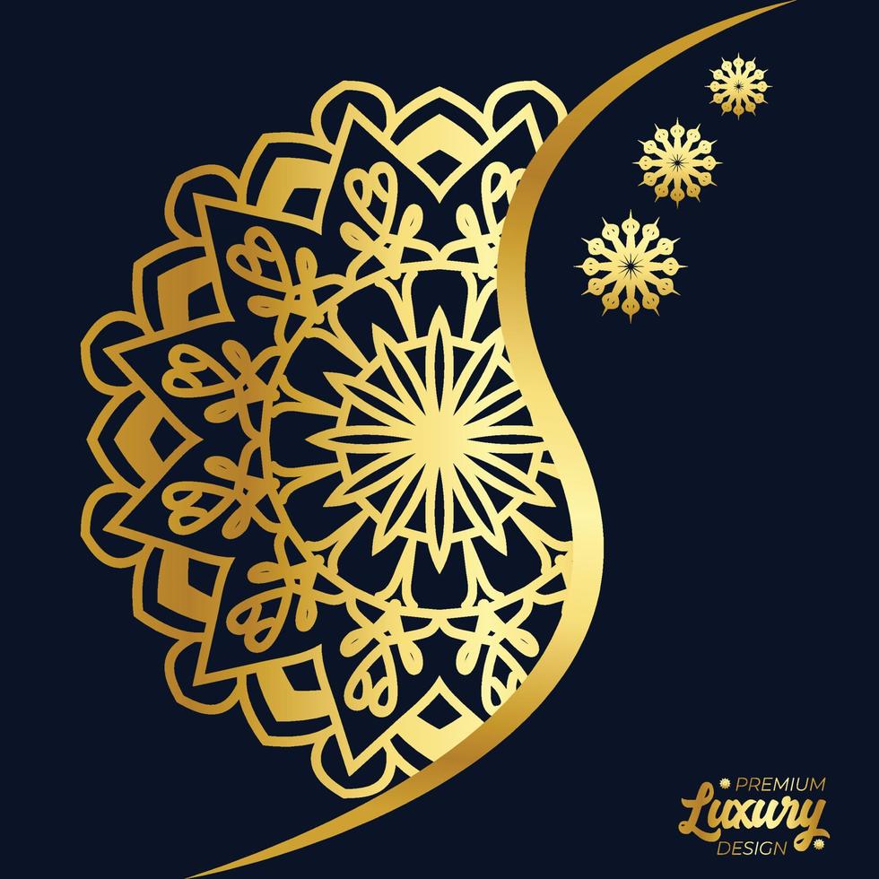 Luxury mandala background with golden arabesque pattern vector