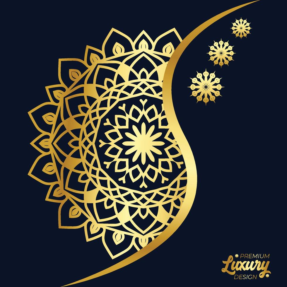 Luxury mandala background with golden arabesque pattern vector