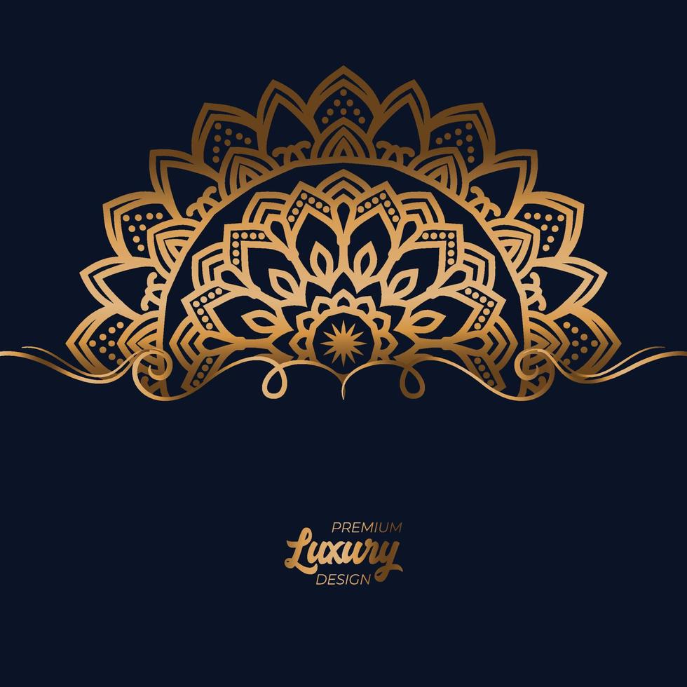 Luxury mandala background with golden arabesque pattern vector