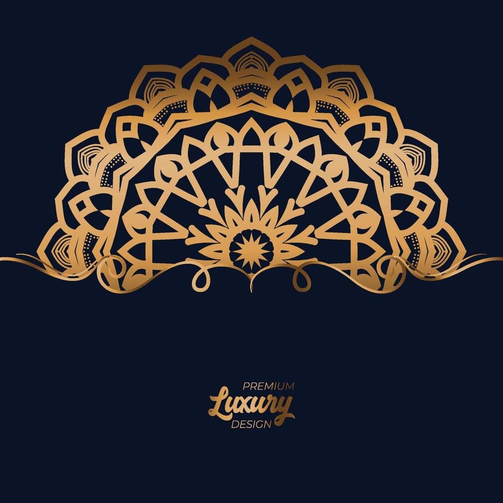 Luxury mandala background with golden arabesque pattern vector