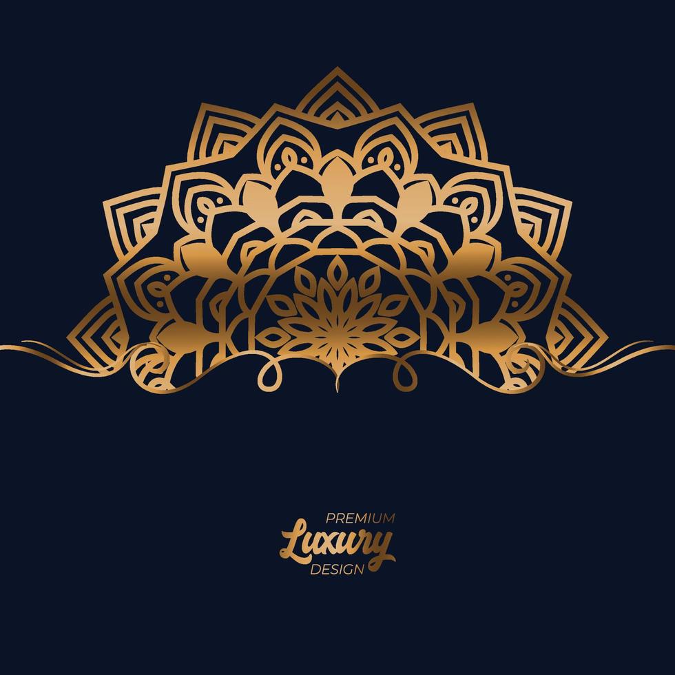 Luxury mandala background with golden arabesque pattern vector