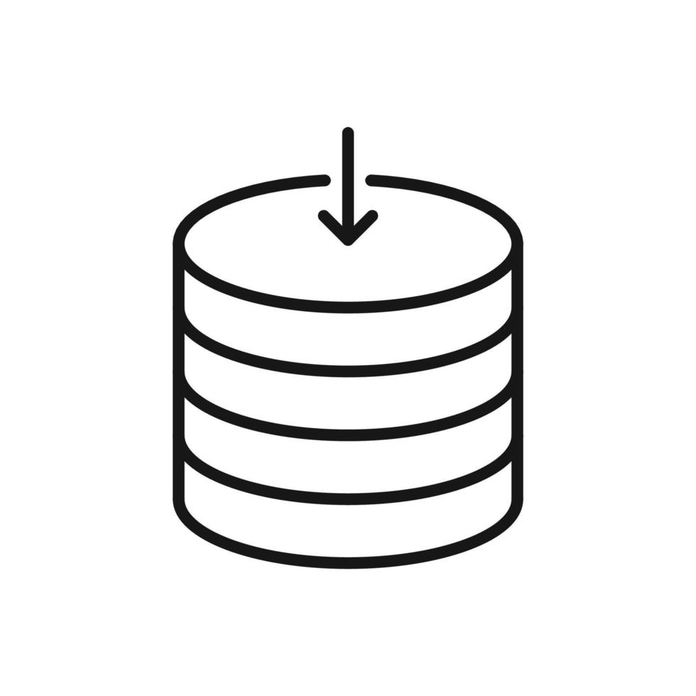Editable Icon of Database, Vector illustration isolated on white background. using for Presentation, website or mobile app