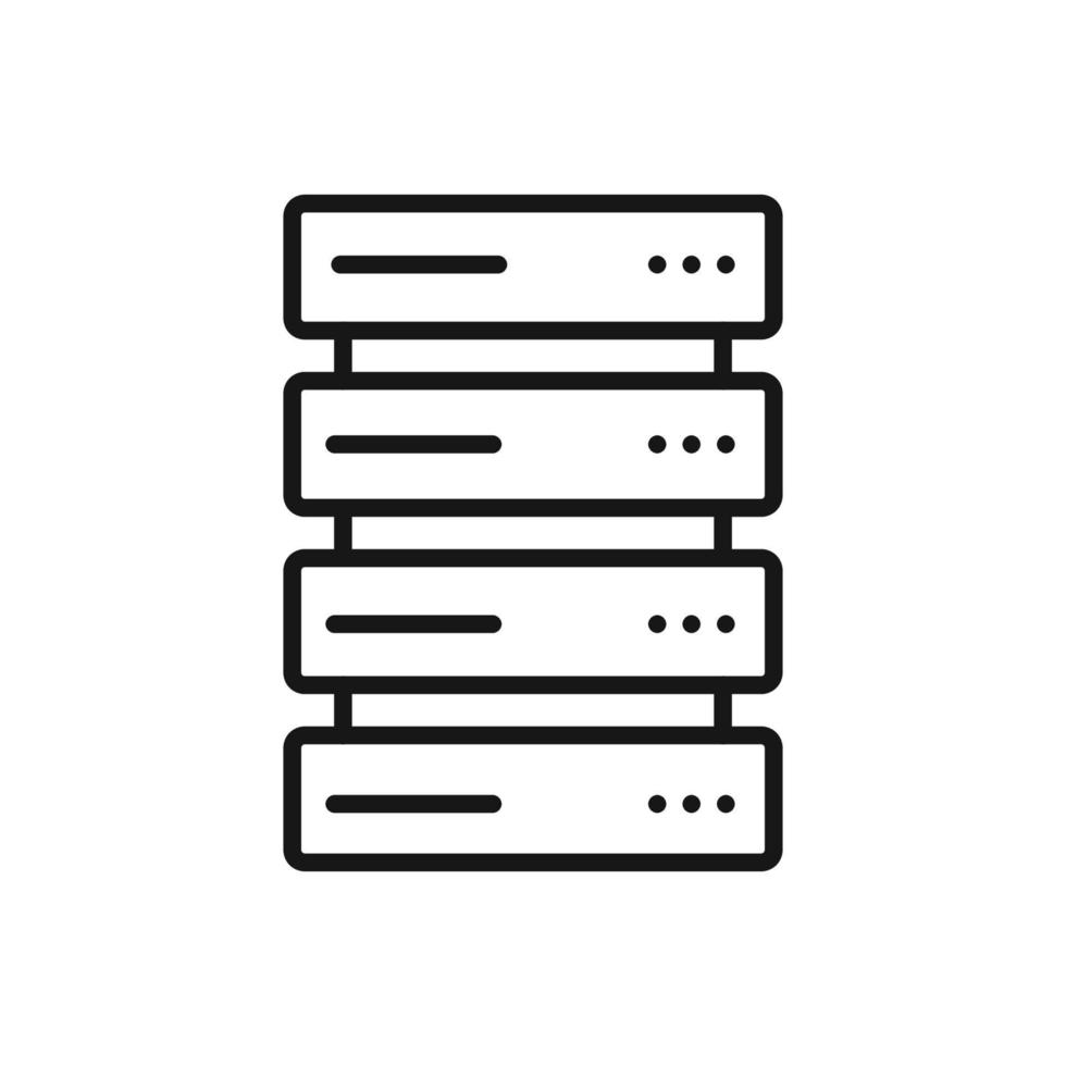 Editable Icon of Database, Vector illustration isolated on white background. using for Presentation, website or mobile app