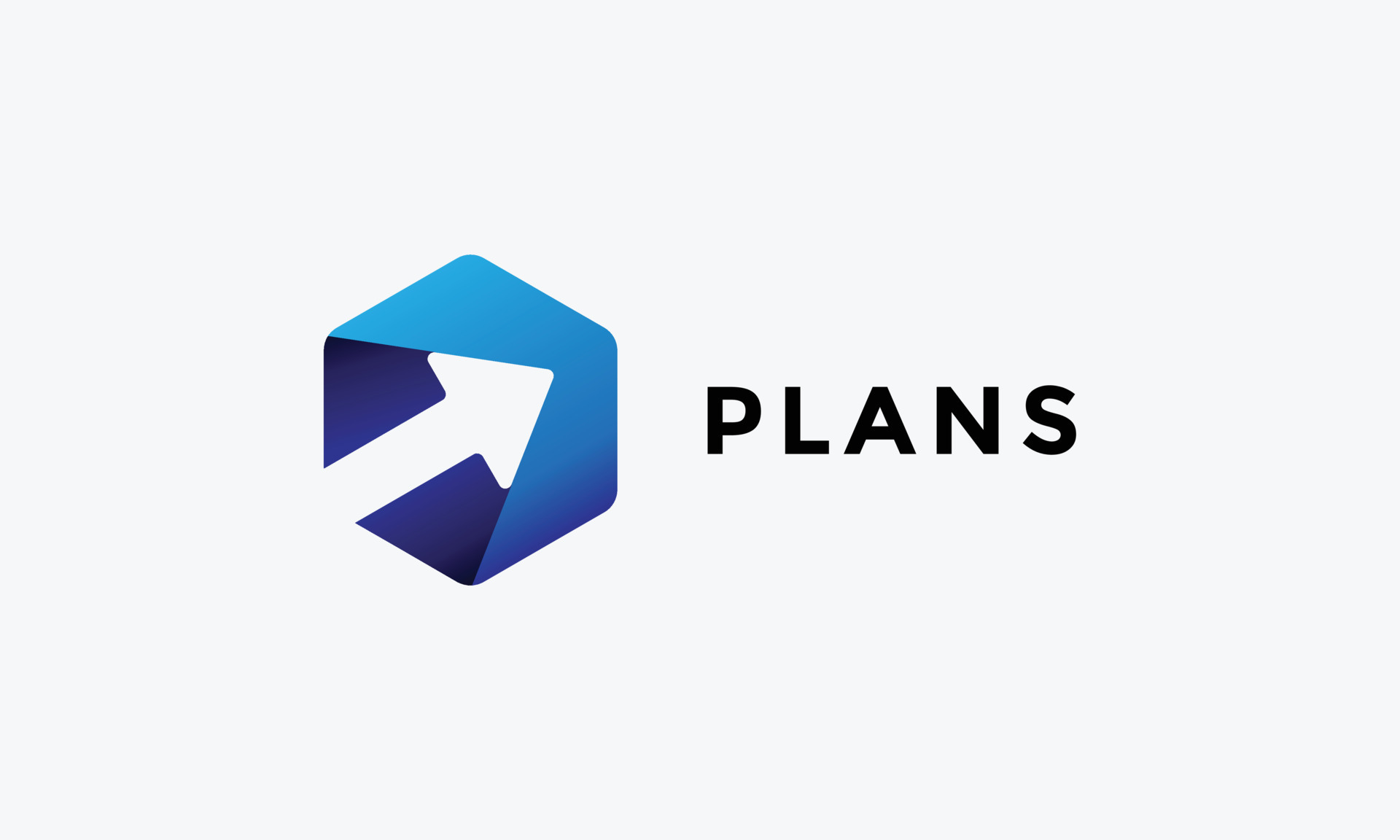 Hexagon arrow logo vector minimalist design round up concept 22217872
