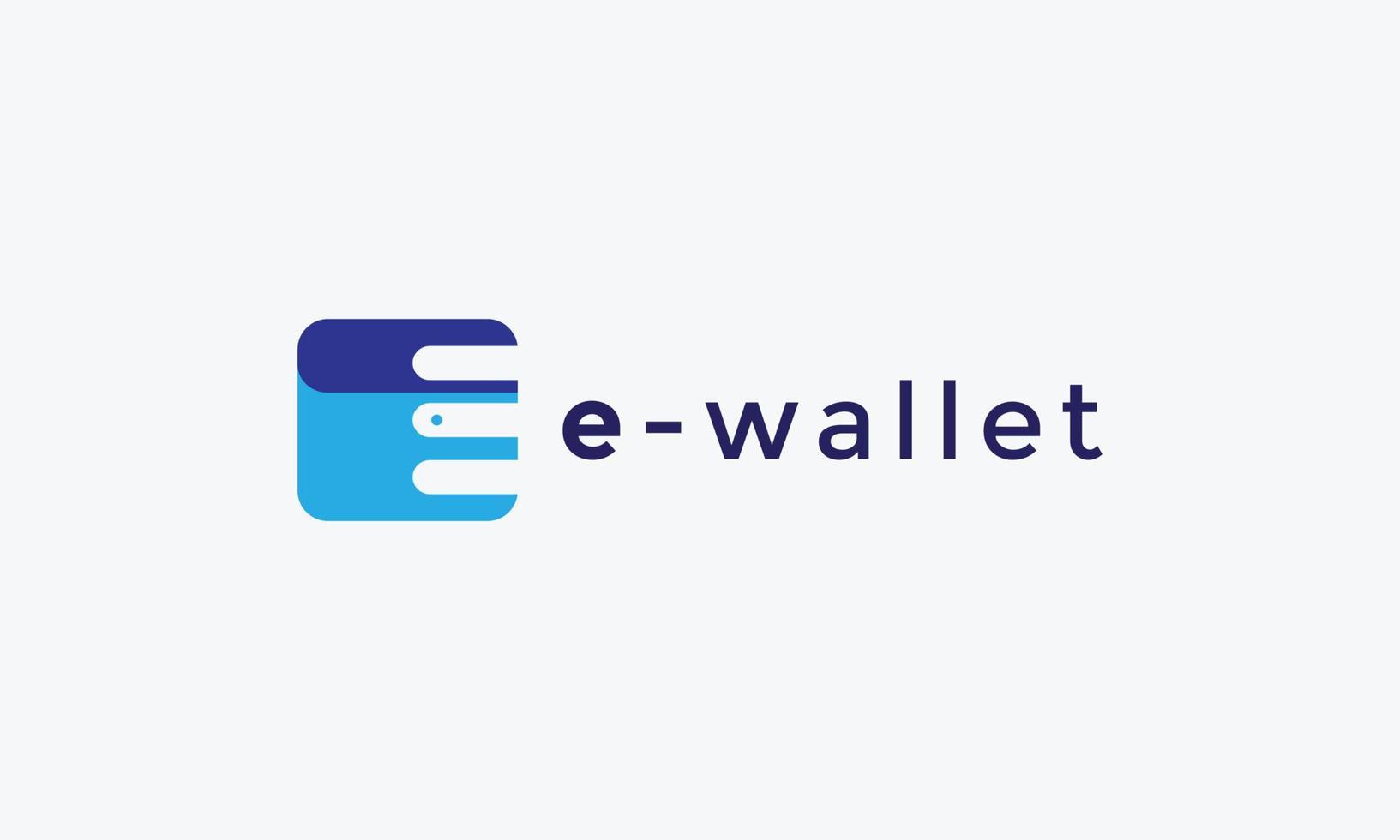 Logo e wallet currency e commerce financial modern concept fast payment transfer digital technology money vector