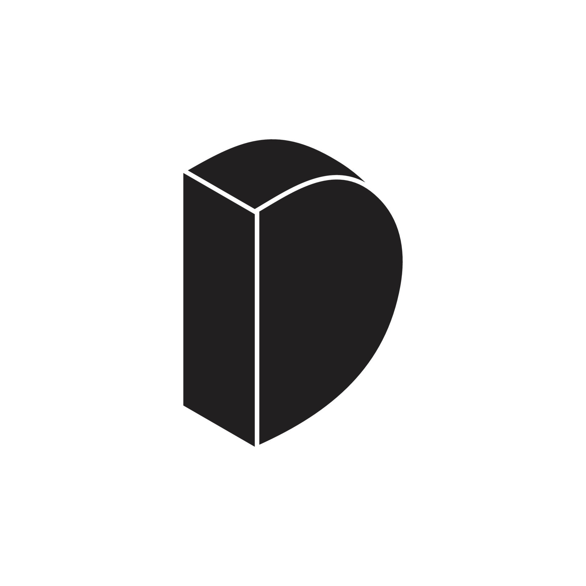 letter d flat 3d simple geometric logo vector 22217900 Vector Art at